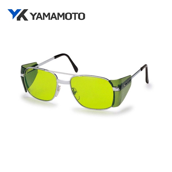 YAMAMOTO 二眼型遮光メガネ レンズ色グリーン YM-2#1.4|保護メガネ|ゴーグルなどの保護メガネ