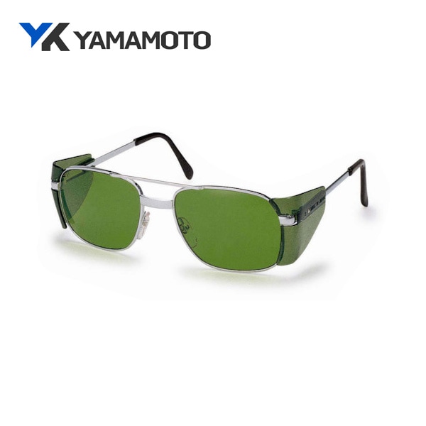 YAMAMOTO 二眼型遮光メガネ レンズ色グリーン YM-2#3|保護メガネ|ゴーグルなどの保護メガネ