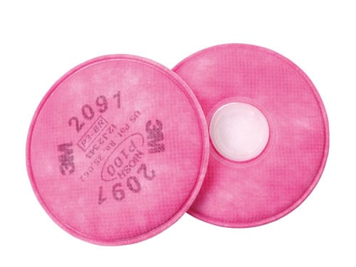 3M 2091防塵マスク用フィルター 防塵マスク 交換用 フィルター 3M 2091 防毒マスク 6000 2091-RL3用 2