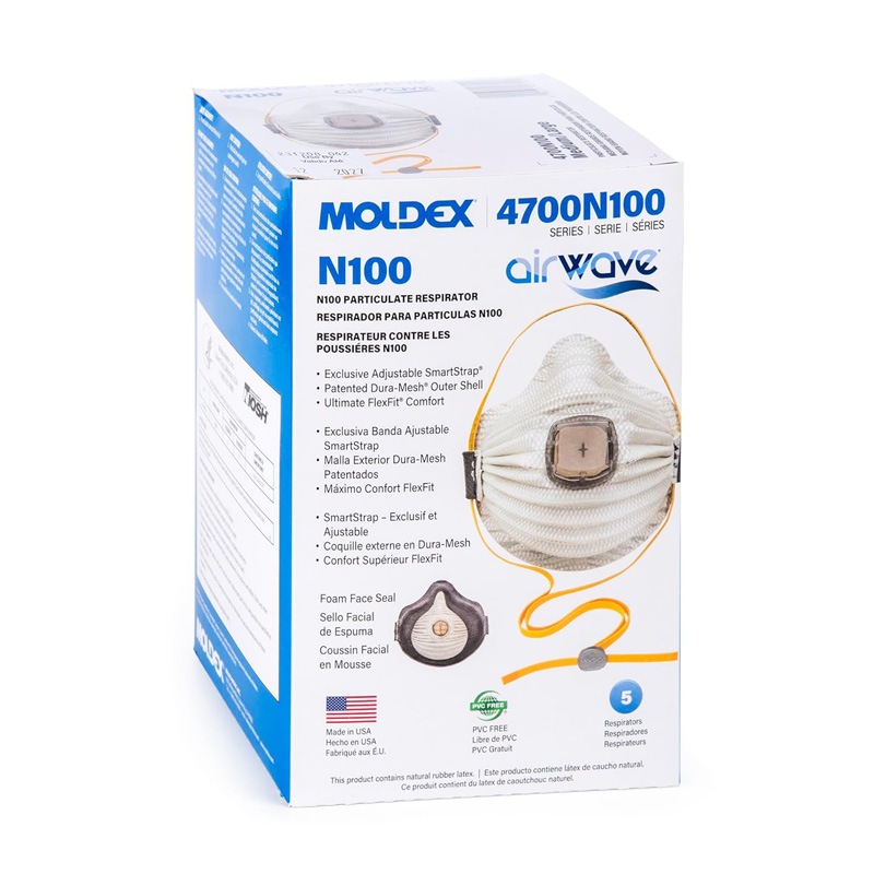 MOLDEX ���ǥå��� N100 �Ȥ��Τ� �ɿХޥ��� CDC NIOSH ������ 4700N100 ��5������