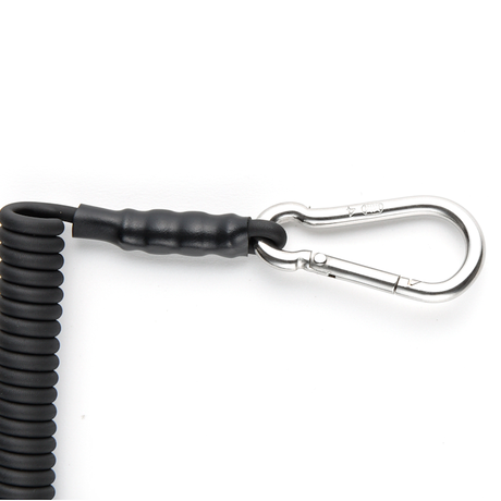 スパイラルコード 釣り道具 スプリングロープ 2m フックリリーサー