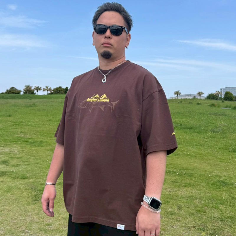 AU SEABASS ワイド Tシャツ BROWN 2