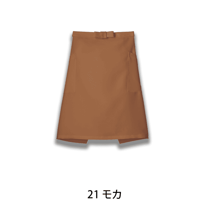 腰下エプロン ミドル丈 55cm 静電気防止 退色防止 FK7166 フェイスミックス カフェ 飲食店 制服 [全12色]【取り寄せ】