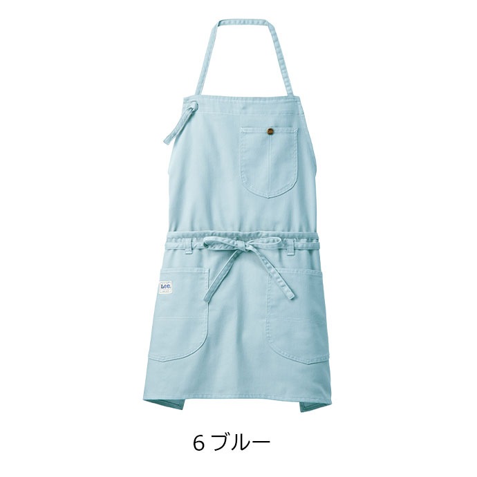 首掛けエプロン 胸当て／腰下エプロン 2WAYエプロン Lee LCK79006 カフェ・物販 制服 [全7色]【取り寄せ品】