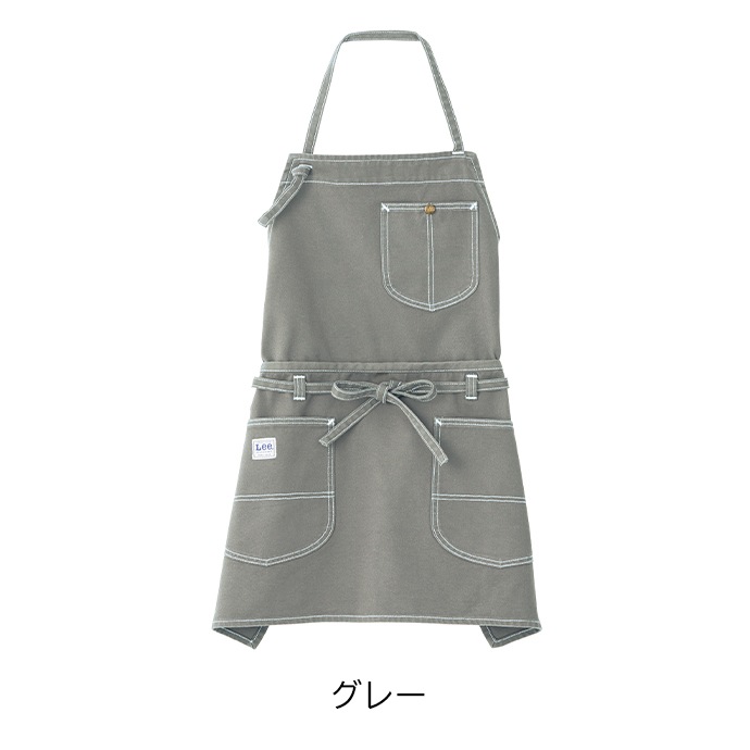 首掛けエプロン 胸当て／腰下エプロン 2WAYエプロン Lee LCK79006 カフェ・物販 制服 [全7色]【取り寄せ品】