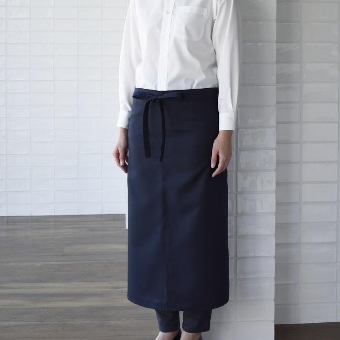 腰下エプロン ロング丈 78cm 制電 CT2365 セブンユニフォーム レストラン・接客 制服 [全9色] 【取り寄せ品】