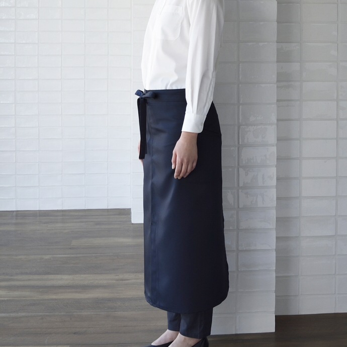 腰下エプロン ロング丈 78cm 制電 CT2365 セブンユニフォーム レストラン・接客 制服 [全9色] 【取り寄せ品】