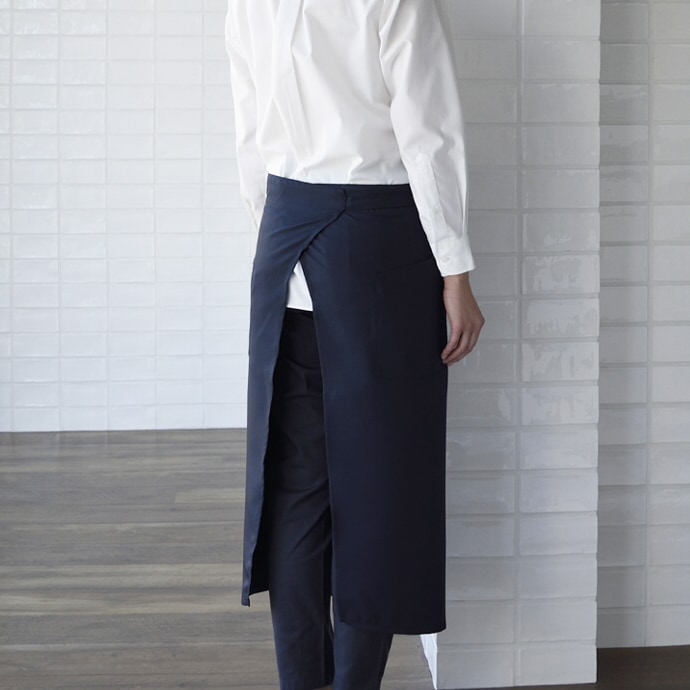 腰下エプロン ロング丈 78cm 制電 CT2365 セブンユニフォーム レストラン・接客 制服 [全9色] 【取り寄せ品】