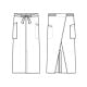 腰下エプロン ロング丈 78cm 制電 CT2365 セブンユニフォーム レストラン・接客 制服 [全9色] 【取り寄せ品】