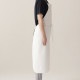 首掛けエプロン 細布エプロン 綿100% ポケットなし QT7357 セブンユニフォーム 飲食・厨房・ベーカリー・工房 制服 [ホワイト]【取り寄せ品】