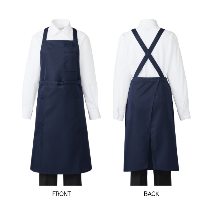 たすき掛けエプロン 撥水 防汚 テフロン加工 T-8616 アルベ  飲食店・サービス [全6色]【取り寄せ品】