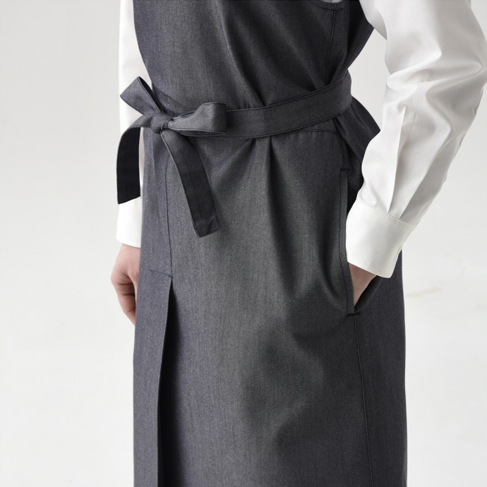デニムエプロンドレス CS2348 セブンユニフォーム 飲食・サービス制服 [2色]【取り寄せ品】