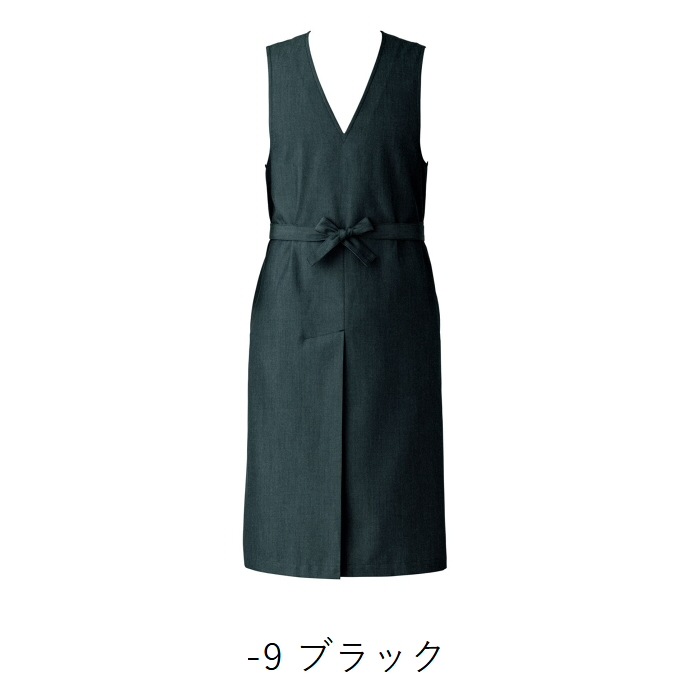 デニムエプロンドレス CS2348 セブンユニフォーム 飲食・サービス制服 [2色]【取り寄せ品】