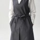 デニムエプロンドレス CS2348 セブンユニフォーム 飲食・サービス制服 [2色]【取り寄せ品】