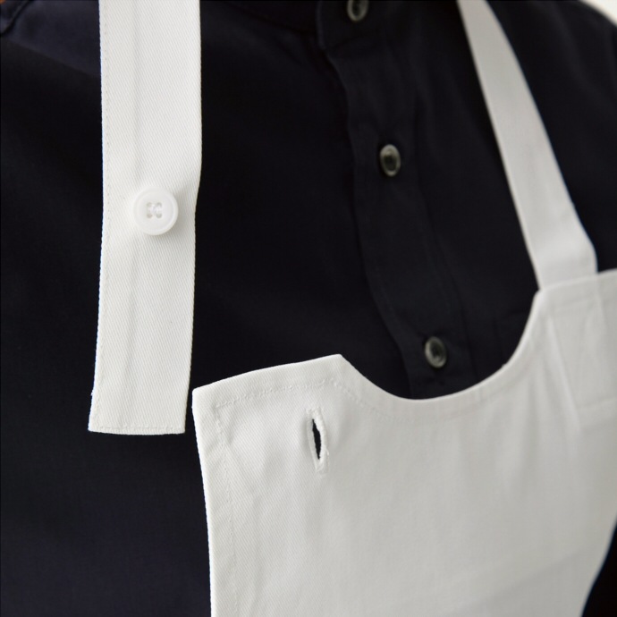 揚前掛 ポケットなし 綿100% JT4511 セブンユニフォーム 飲食店・厨房 制服  [ホワイト]【取り寄せ品】