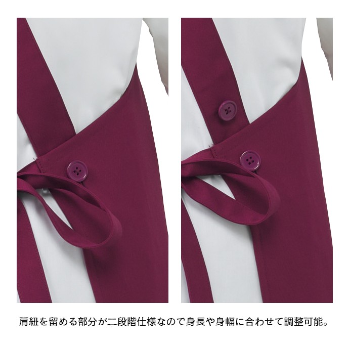 たすき掛けエプロン 制電 制菌加工  BSS-100 アルベ 飲食・サービス制服 [全6色]【取り寄せ品】