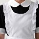サロンエプロン 抗菌 防臭 ブロード フリル付き JT4515 セブンユニフォーム 飲食・給食 制服 [ホワイト ]【取り寄せ品】