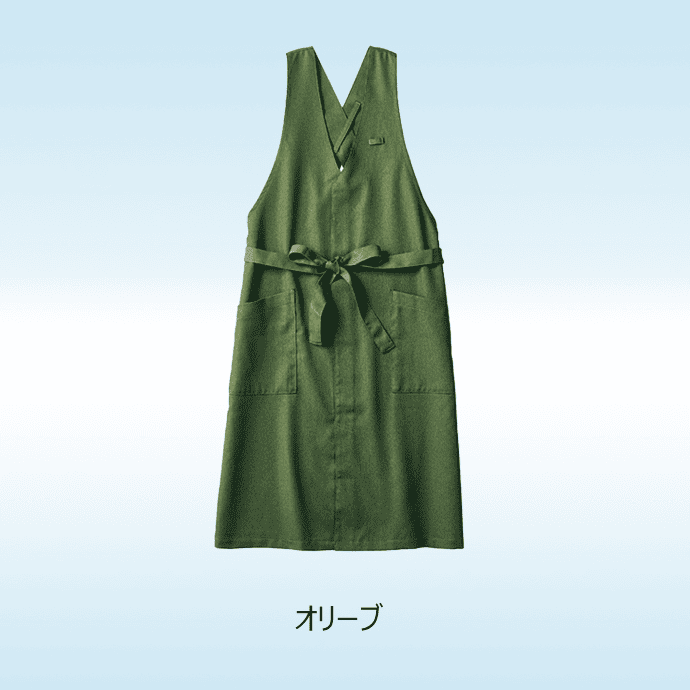 たすき掛けエプロン 制菌 制電 オニベジ  OV5002 住商モンブラン カフェ 飲食店 キッチン ワークエプロン [全6色]【取り寄せ品】