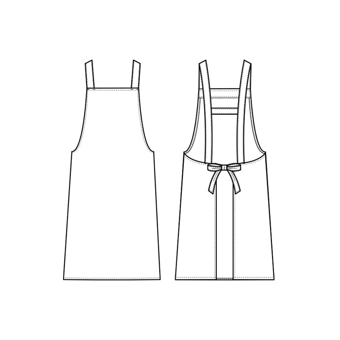 H型エプロン 制菌 ポケットなし CT2378 セブンユニフォーム 飲食・サービス制服 [全5色]【取り寄せ品】