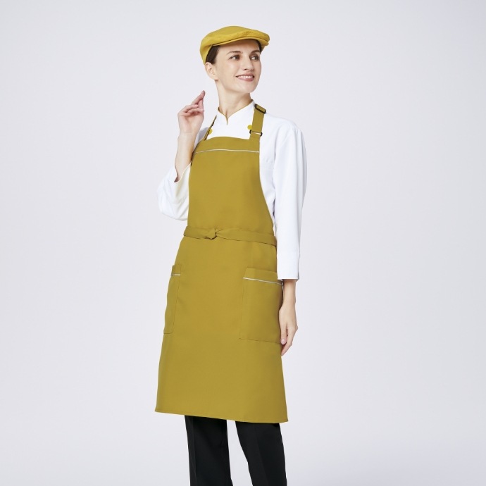 首掛けエプロン 耐塩素 制電 T-7924 アルベ 飲食店・カフェ 制服 [全7色]【取り寄せ品】