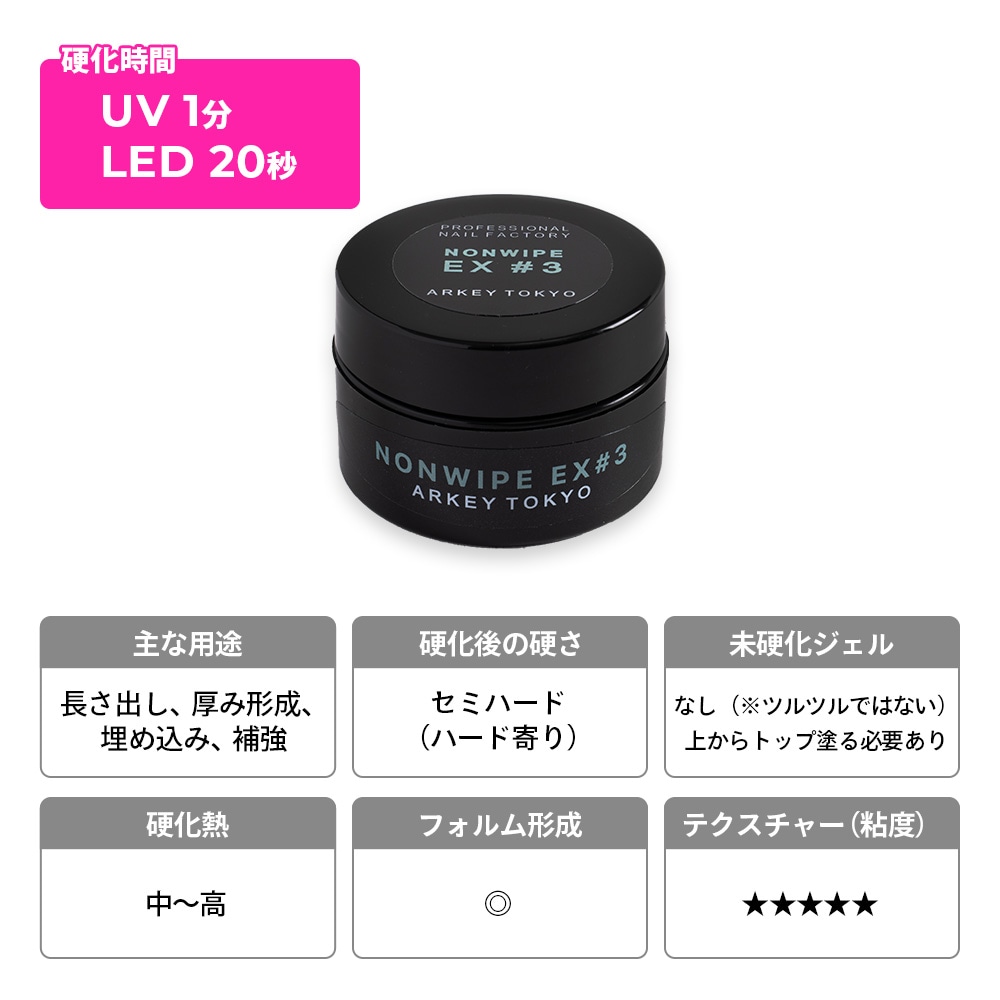 NON WIPE EX #3【コンテナ】15g・5g | CLEAR （クリア）,#3 ノンワイプ