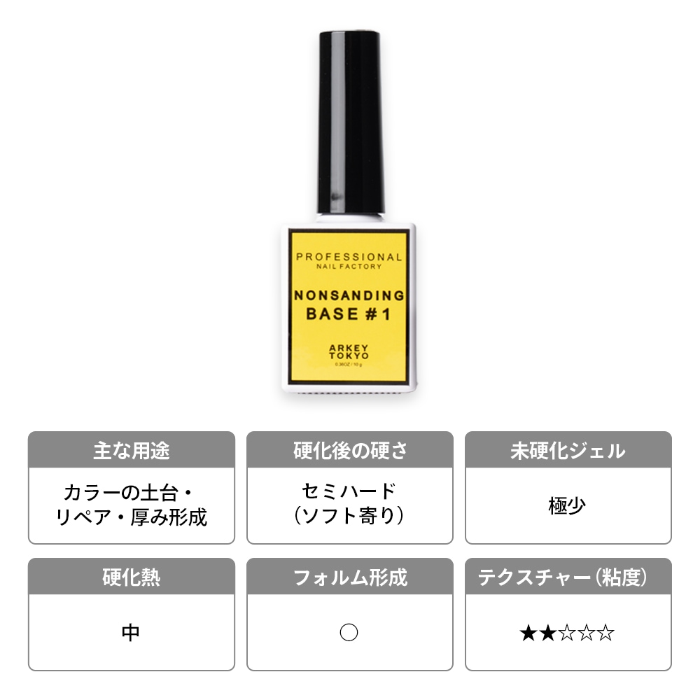 NON SANDING BASE ＃1 【ポリコ】10g | CLEAR （クリア）,#1 ノン