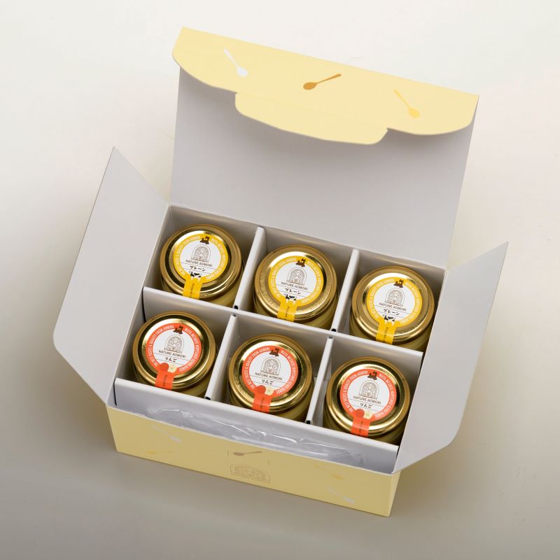 あおもりプリン(プレーン・りんご)各3本セット