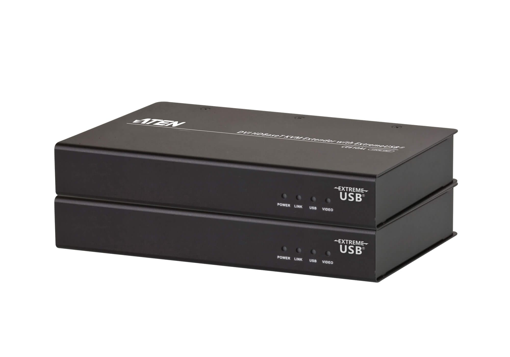 USB DVI KVMエクステンダー（1,920×1,200 @100m）（HDBaseT class A