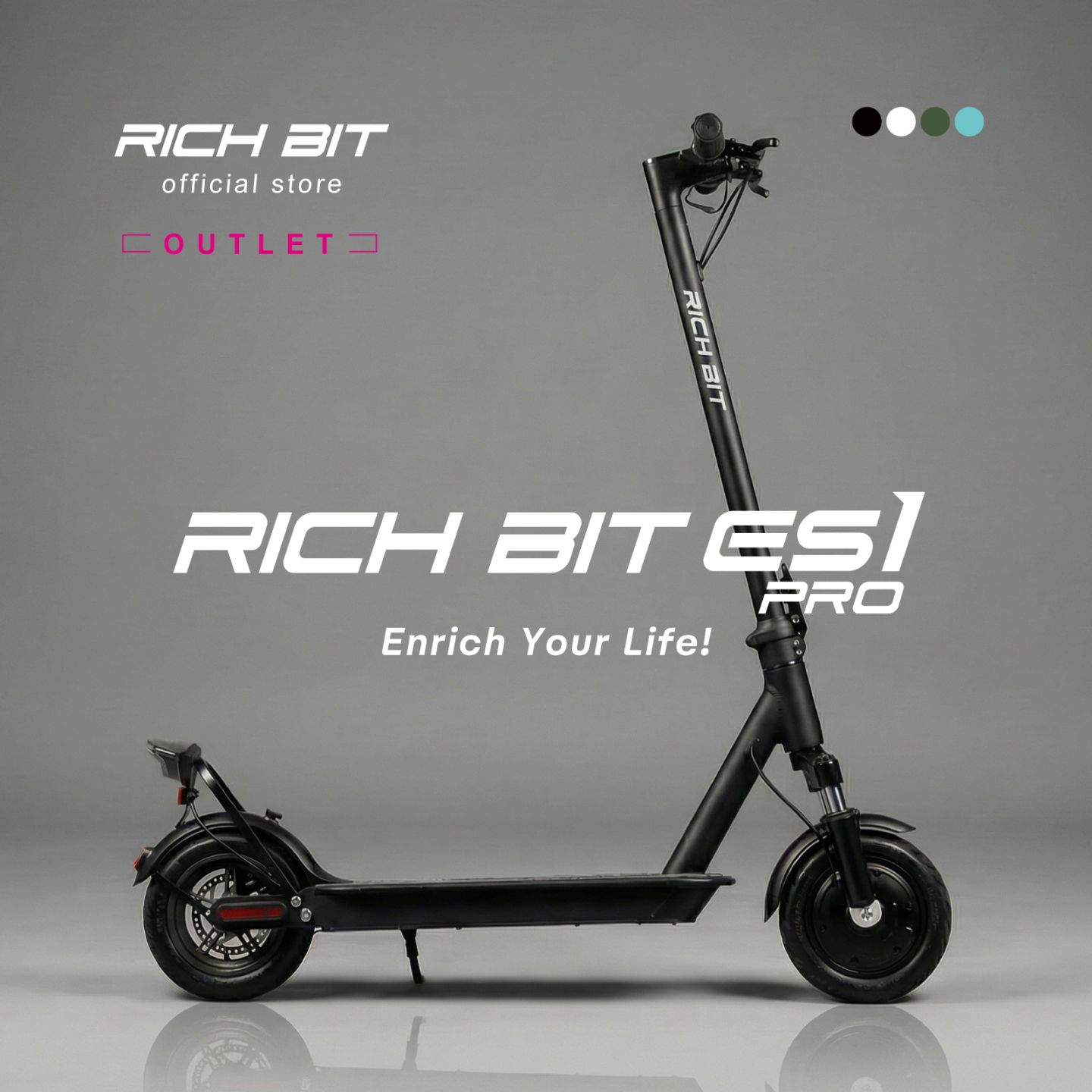 超激安　2023年購入RICHBIT ES1 Pro 使用数回　電動キックボード 電動キックボード RICHBIT ES1 Pro 特定小型原付モデル