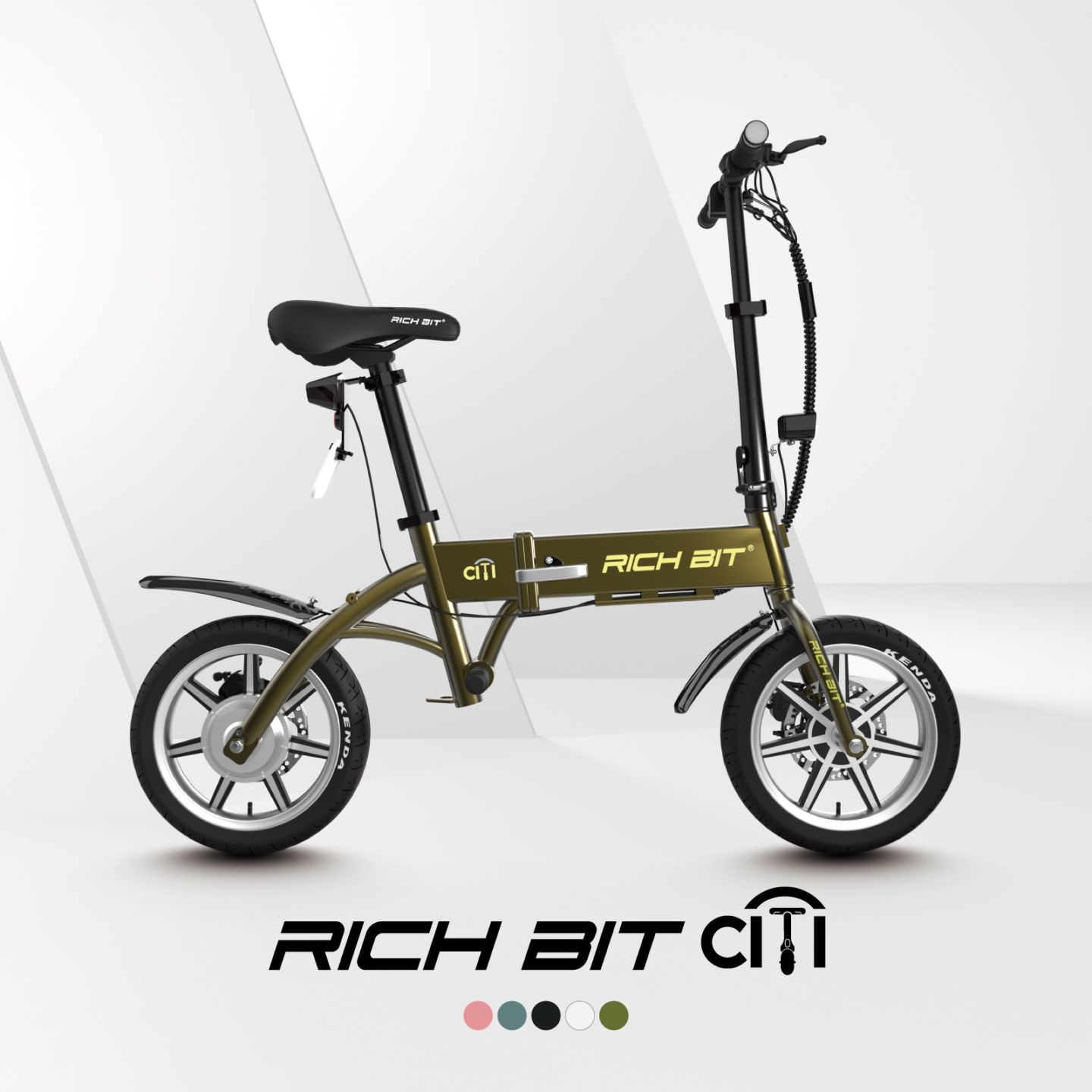 RICH BIT 折りたたみ式電動アシスト自転車 グレー 特定小型原付 自転車型 電動バイク RICHBIT CITY 免許不要 公道走行