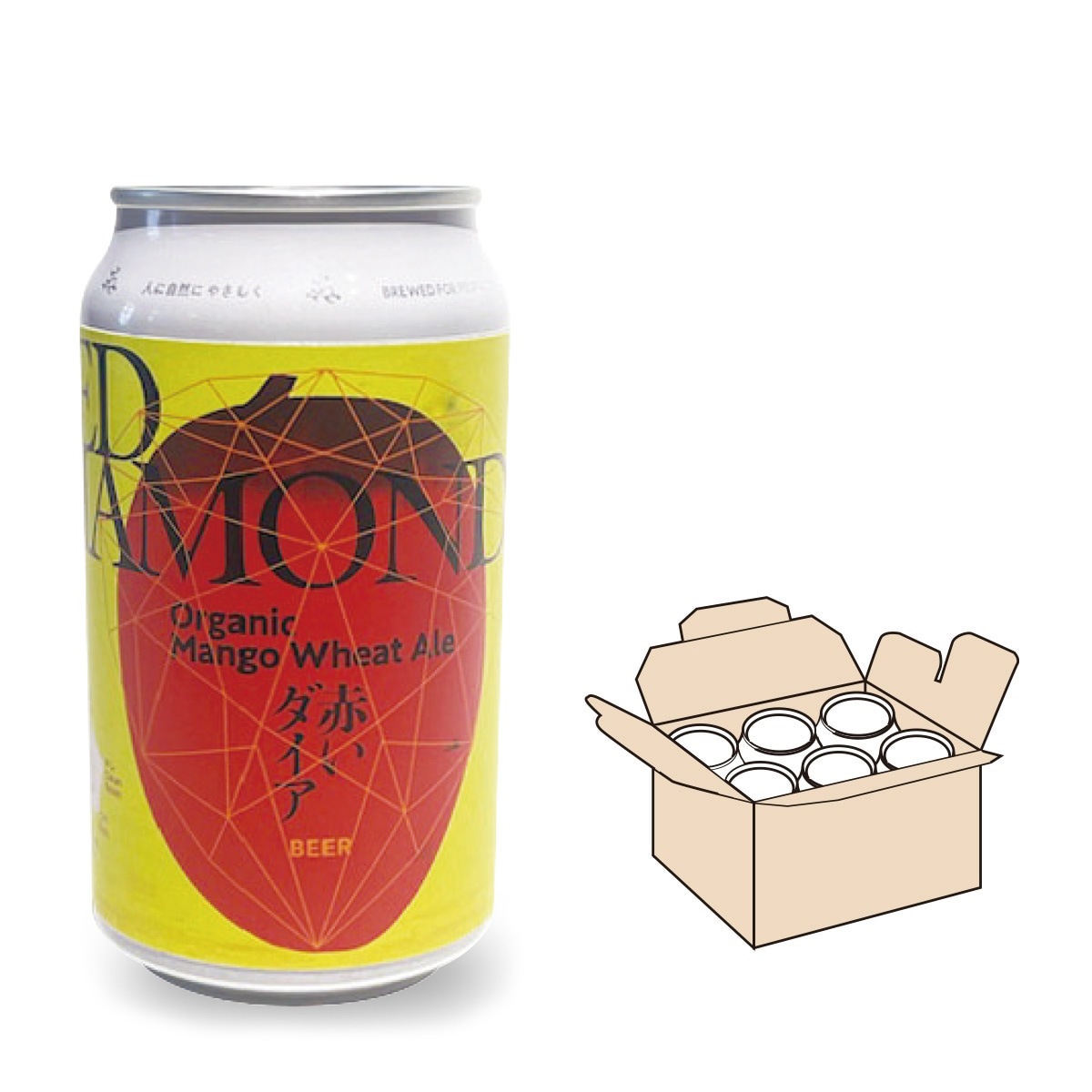 赤いダイア オーガニックマンゴーウィートエール（350ml×6
