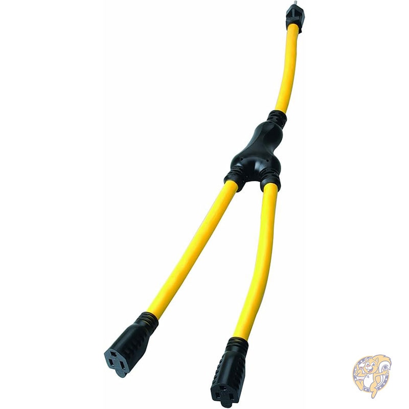 09018 Y スプリッター 延長コンセント アダプター 1 個から 2 個のコンセントに分岐 60cm 8600 コールマン Coleman