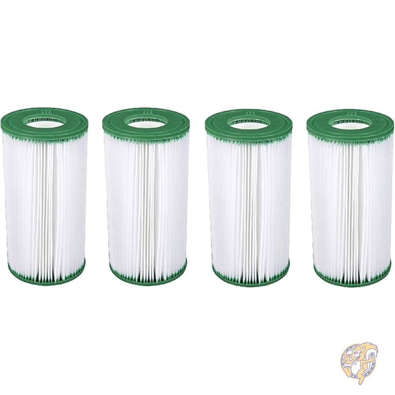 スイミングプールカートリッジ パワースチールラウンドフレームプールに対応 (4 パック) 90357E タイプ III A/C 1000 および 1500 GPH 交換用フィルター コールマン Coleman