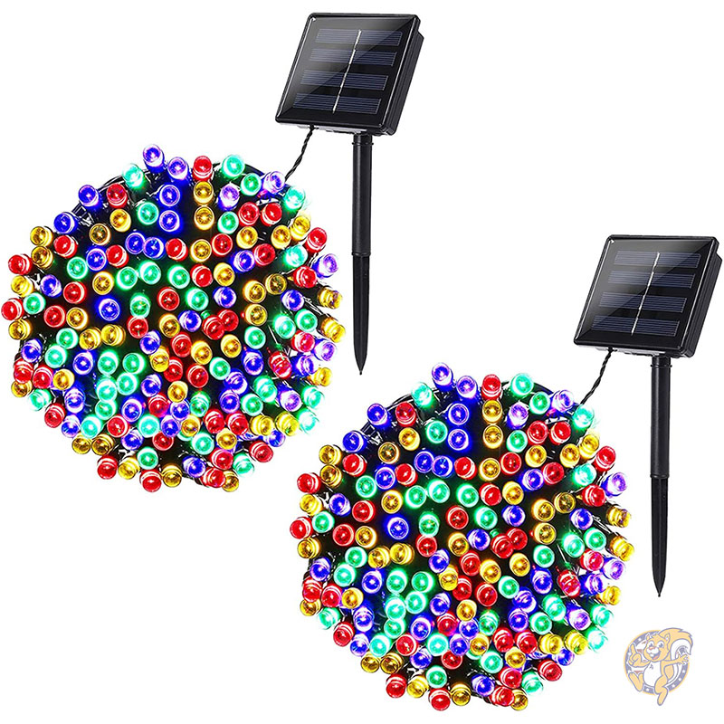 ソーラークリスマスライト 2個パック 合計43m 400 LED 8モード 防水ソーラークリスマスライト 屋外用 クリスマスデコレーション用 Joomer ジューマー