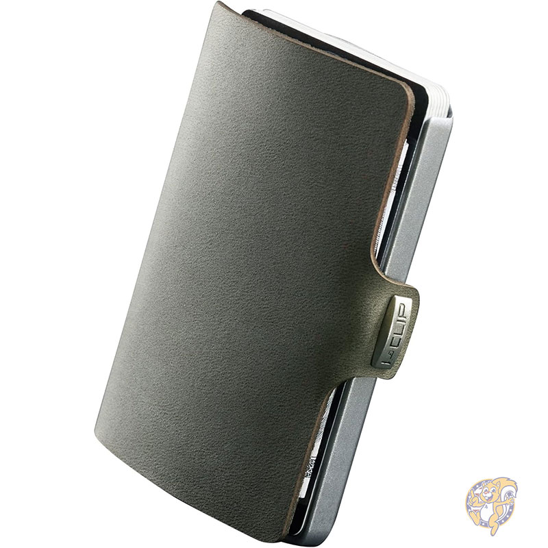 クレジットカードケース マネークリップ付き 約 8.61 x 5.99 x 1.5 cm カードケース ソフトタッチ スムースレザー スリムウォレット レザーウォレット 財布 I-CLIP アイクリップ