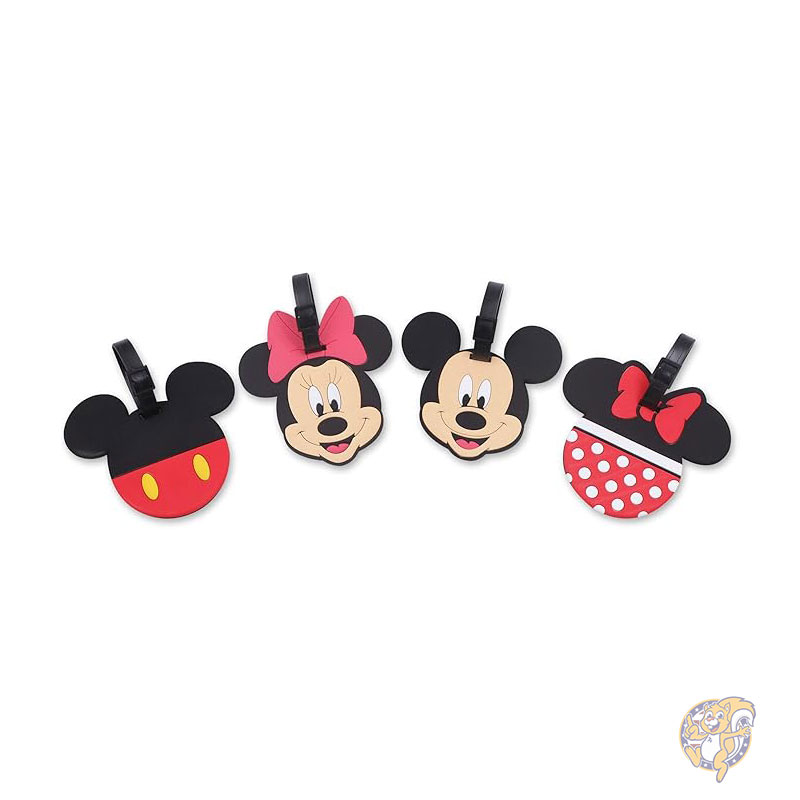 ディズニー ミッキー ミニー ラゲッジタグ シリコン製 旅行 スーツケース用 荷物識別ラベル IDタグ バッグ ファイネックス Finex