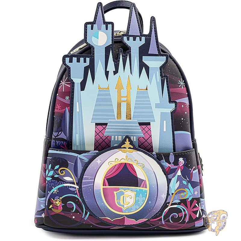 ディズニー シンデレラ バックパック リュック お城シリーズ レディース ダブルストラップ ショルダーバッグ 財布 ラウンジフライ Loungefly
