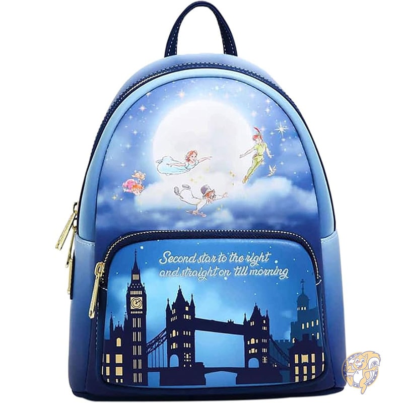 ディズニー ピーターパン バックパック セカンドスター グロー レディース リュック ダブルストラップ ショルダーバッグ 財布 ラウンジフライ Loungefly