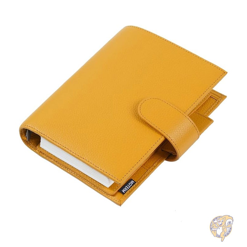 手帳 パーソナル リュクス リング プランナー 本革バインダー オーガナイザー 30mm リング ルーズリーフ式手帳 Moterm モターム