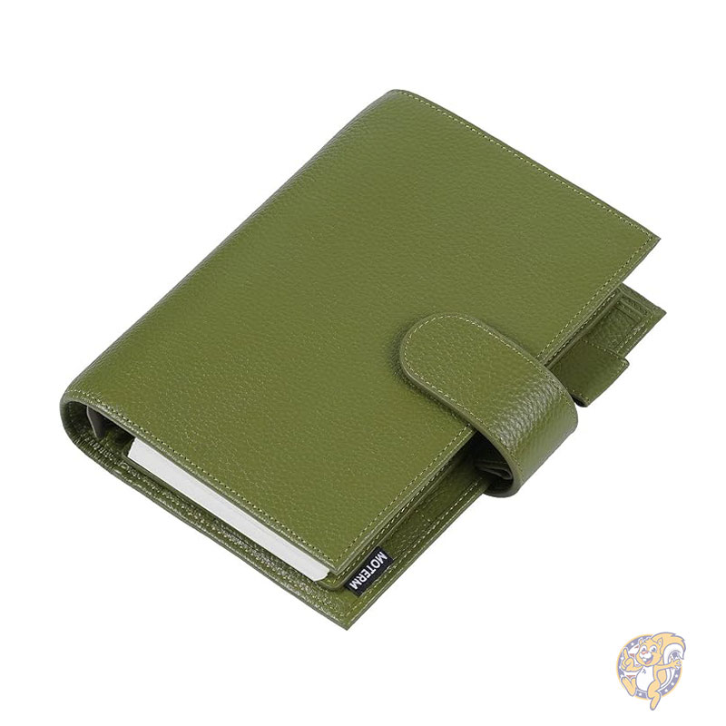 手帳 パーソナル リュクス リング プランナー 本革バインダー オーガナイザー 30mm リング ルーズリーフ式手帳 Moterm モターム