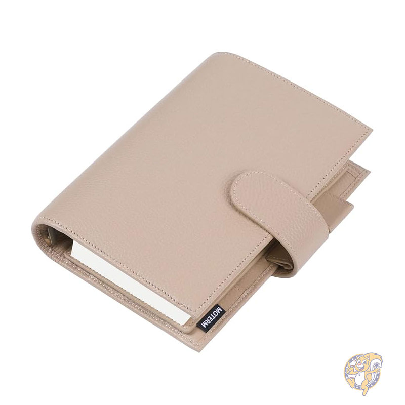 手帳 パーソナル リュクス リング プランナー 本革バインダー オーガナイザー 30mm リング ルーズリーフ式手帳 Moterm モターム