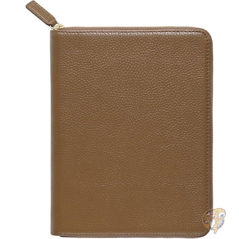 手帳カバー ジッパー付きレザーカバー Stalogy B6 プランナー用 ペブルドチョコレート スケジュール帳カバー Moterm モターム