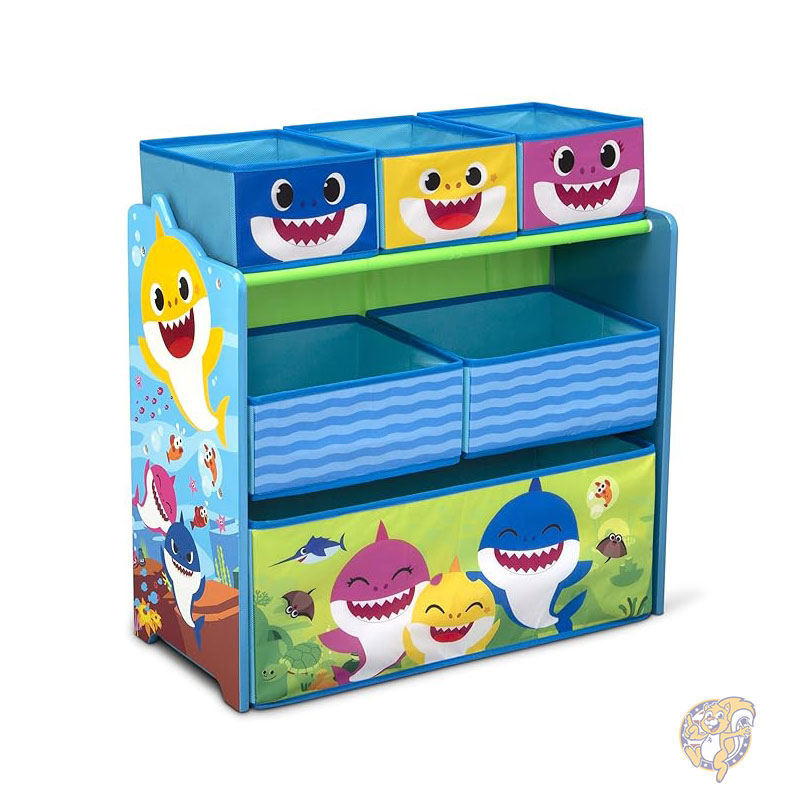 ベビーシャーク おもちゃ箱 お片づけ ベビーシャークデザイン＆ストア 6ビン おもちゃ収納オーガナイザー Delta Children デルタチルドレン