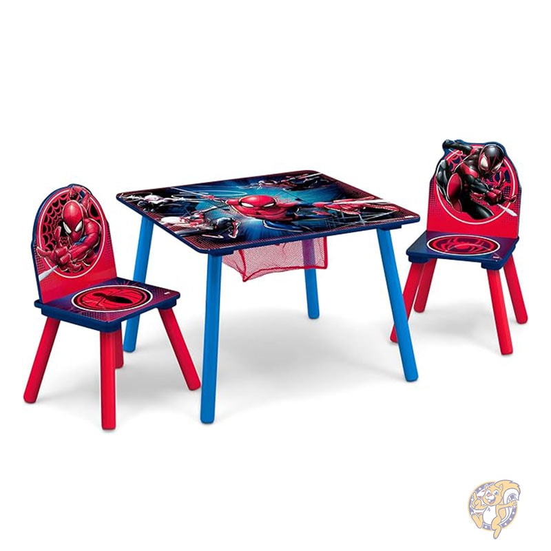 マーベル スパイダーマン 子供用テーブルセット 収納付き 椅子 2脚付属) グリーンガード ゴールド認定 ワンサイズ キッズテーブル Delta Children デルタチルドレン