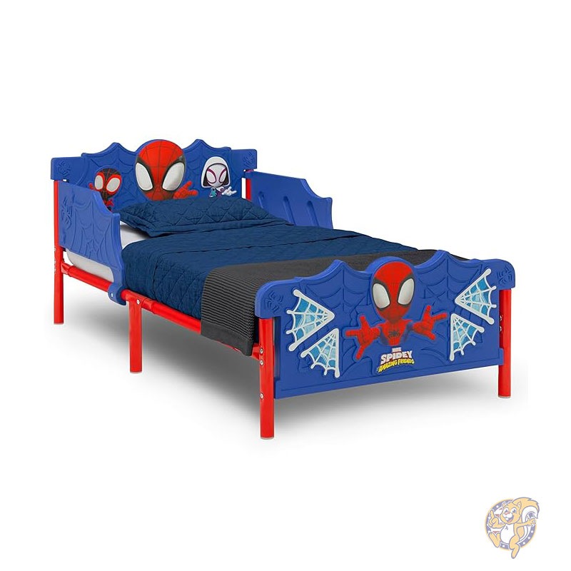 スパイダーマン スパイダーマンと仲間たち 3D 幼児用ベッド キッズベット ブルー Delta Children デルタチルドレン