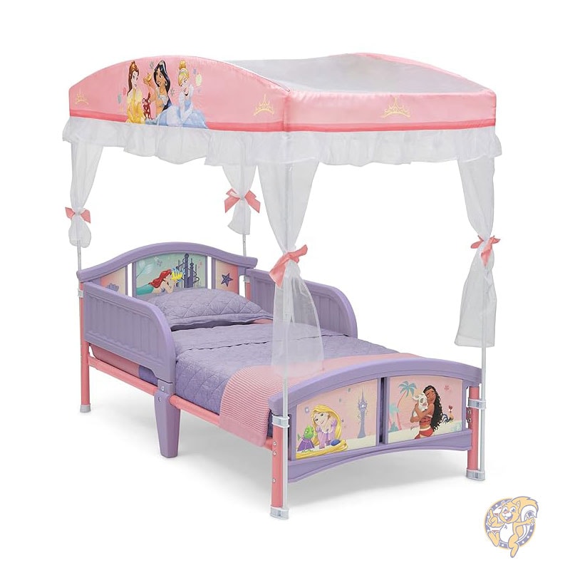 ディズニープリンセス キャノピー 幼児用ベッド 天蓋付きベット キッズベット Delta Children デルタチルドレン