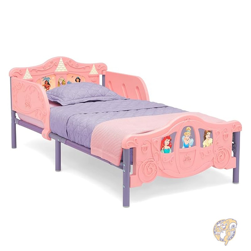 ディズニープリンセス 3D 幼児用ベッド ピンク キッズベット Delta Children デルタチルドレン