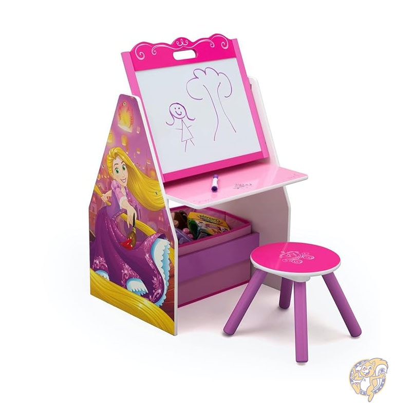 ディズニープリンセス キッズ イーゼル＆プレイステーション お絵描きボード アート＆クラフト ホームスクールなどに最適 グリーンガードゴールド認定 Delta Children デルタチルドレン