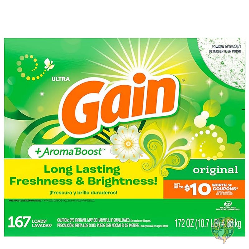 ゲイン Gain 粉末 洗濯洗剤 普通洗濯機用・洗濯機用 オリジナルの香り 1275g 45 オンス（パッケージは異なる場合があります)