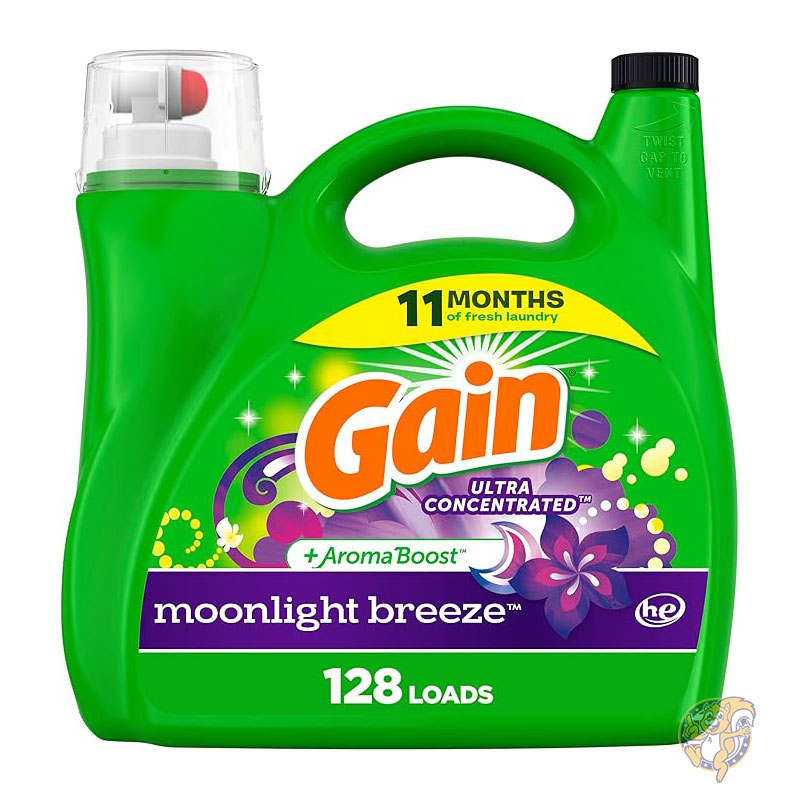 ゲイン Gain 液体洗濯洗剤 +アロマブースト ムーンライトブリーズの香り 128 回分 5216g HE対応